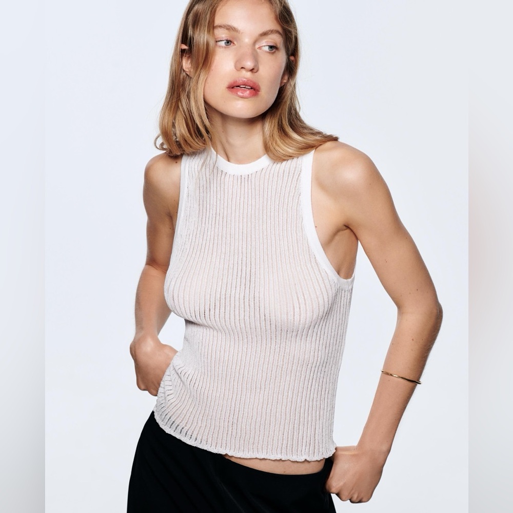 zara knit ribbed tank
